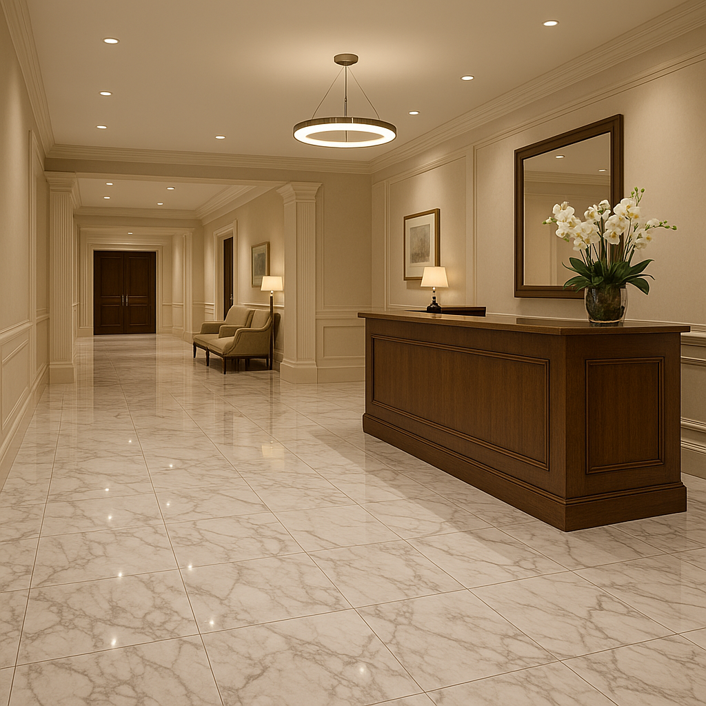 Carrelage pour Espaces d'Accueil Première Impression et Élégance